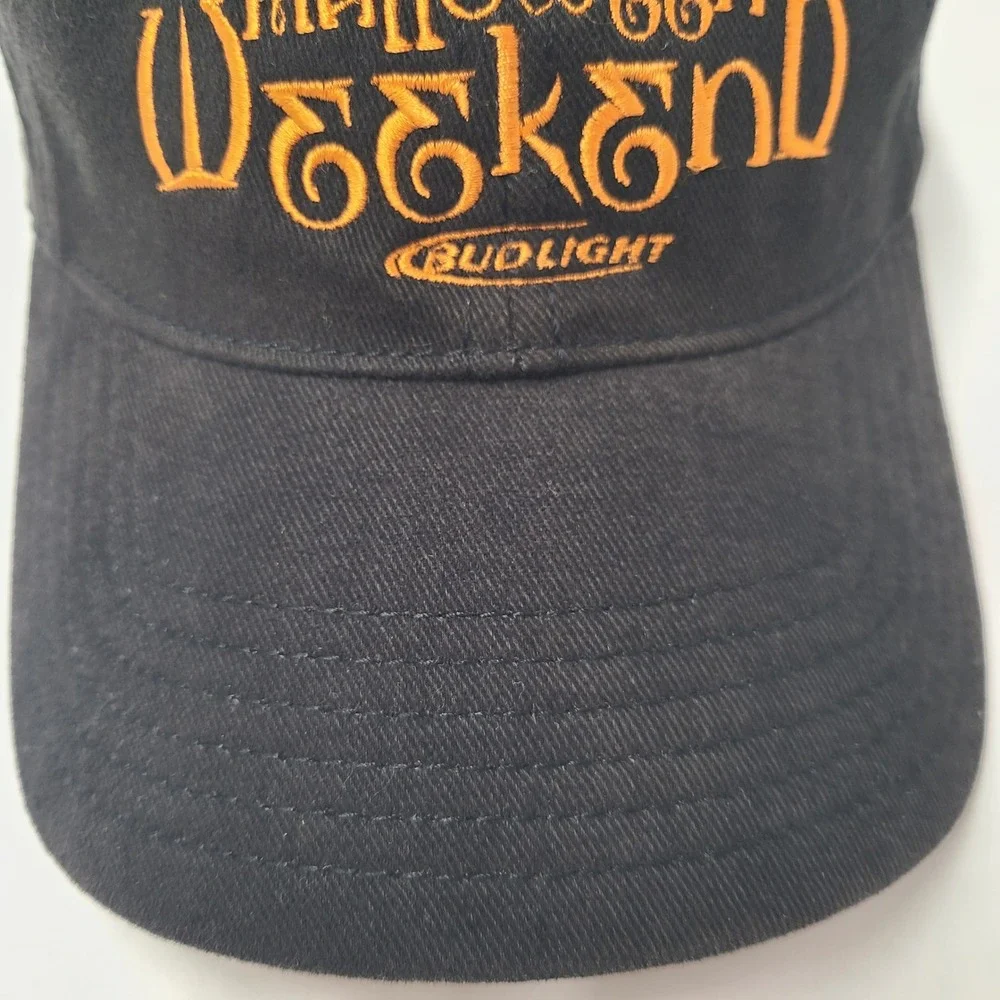 Budweiser Hat Fitted (Seems M-L) Black Orange Halloween Weekend Bud Light Beer